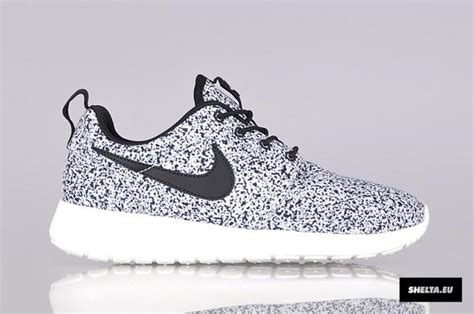 nike roshe run print speckle damen schwarzsegel weiß schuhe|roshe run sneaker damen.